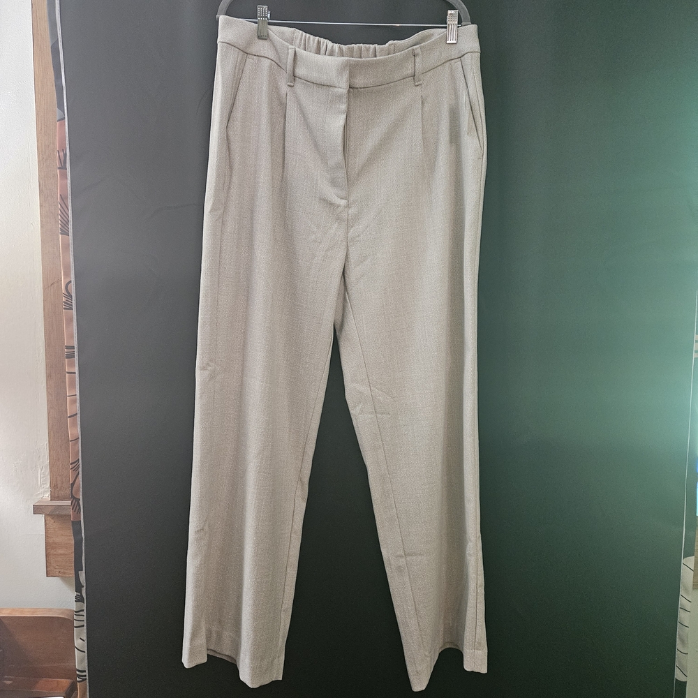 Tan Wide Leg Dress Pants
